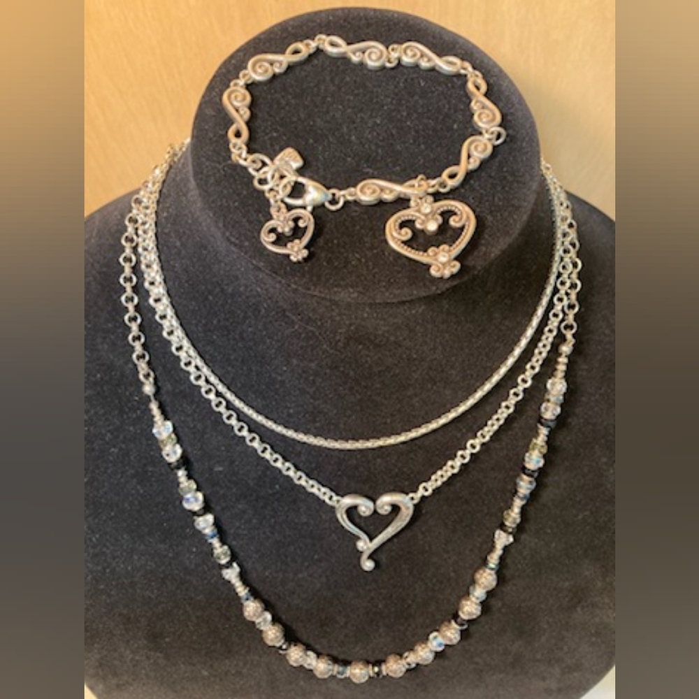 Brighton Silver Layered Necklace Set